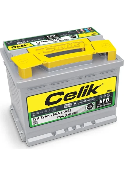 ÇELİK12V 72 AMPER EFB STAR - STOP